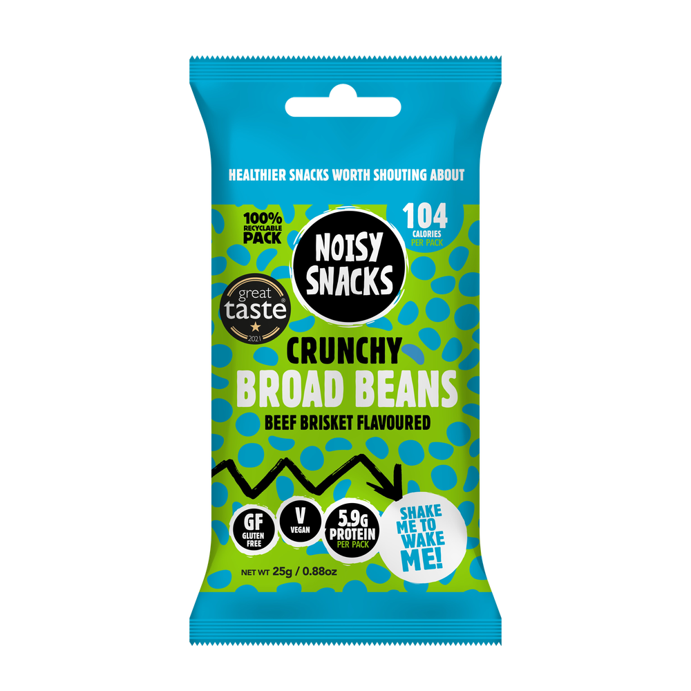 Noisy Snacks Crunchy Broad Beans Beef Brisket 10 x 25g
