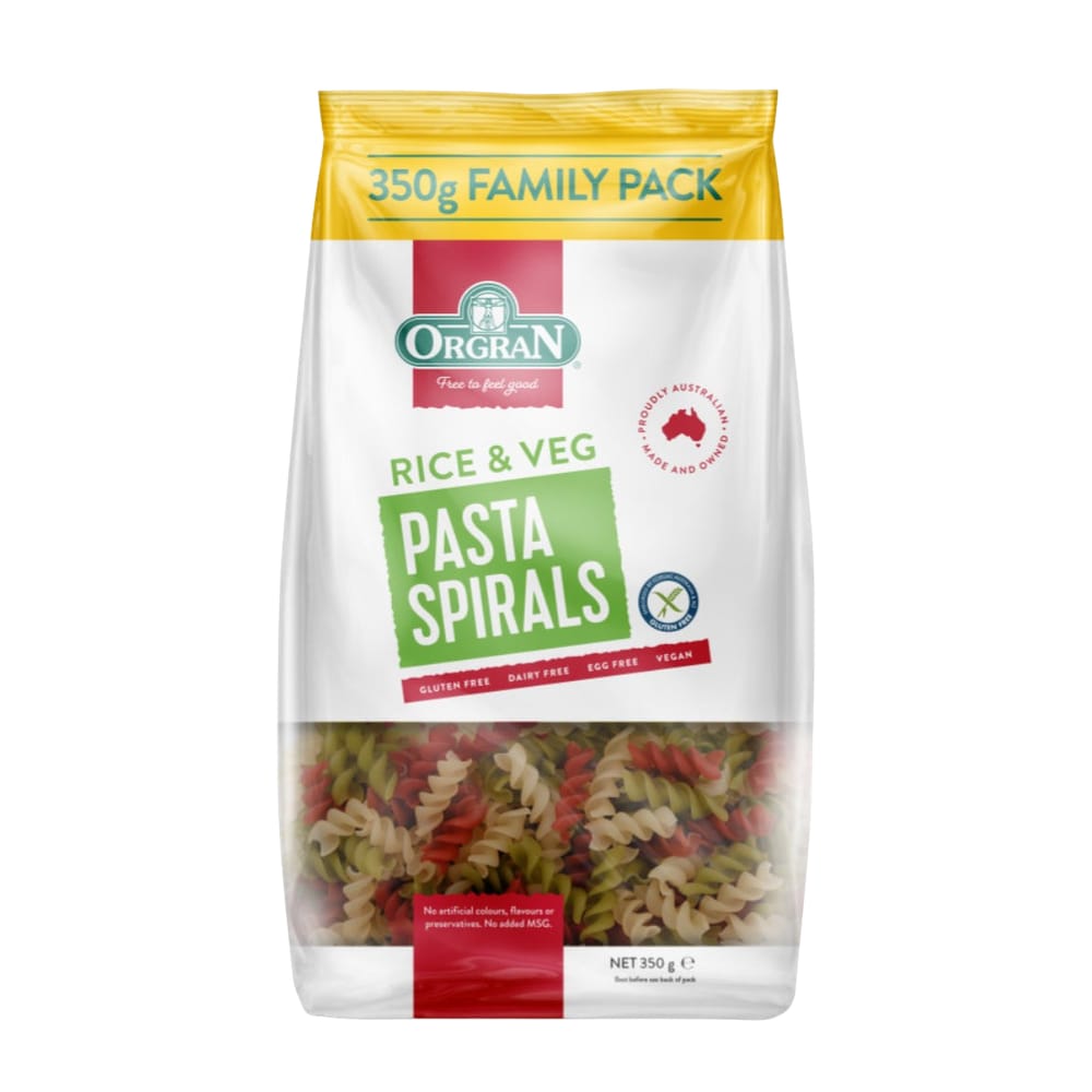 Orgran Vegetable & Rice Spirals 350g