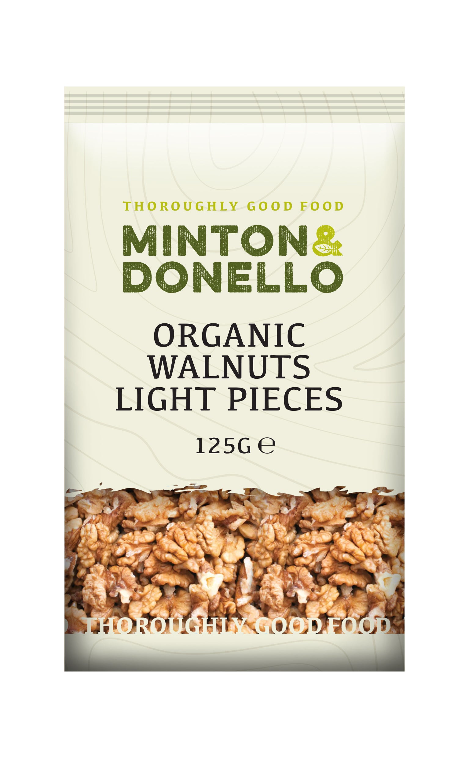 Minton & Donello Organic Light Walnut Halves 6 x 125g