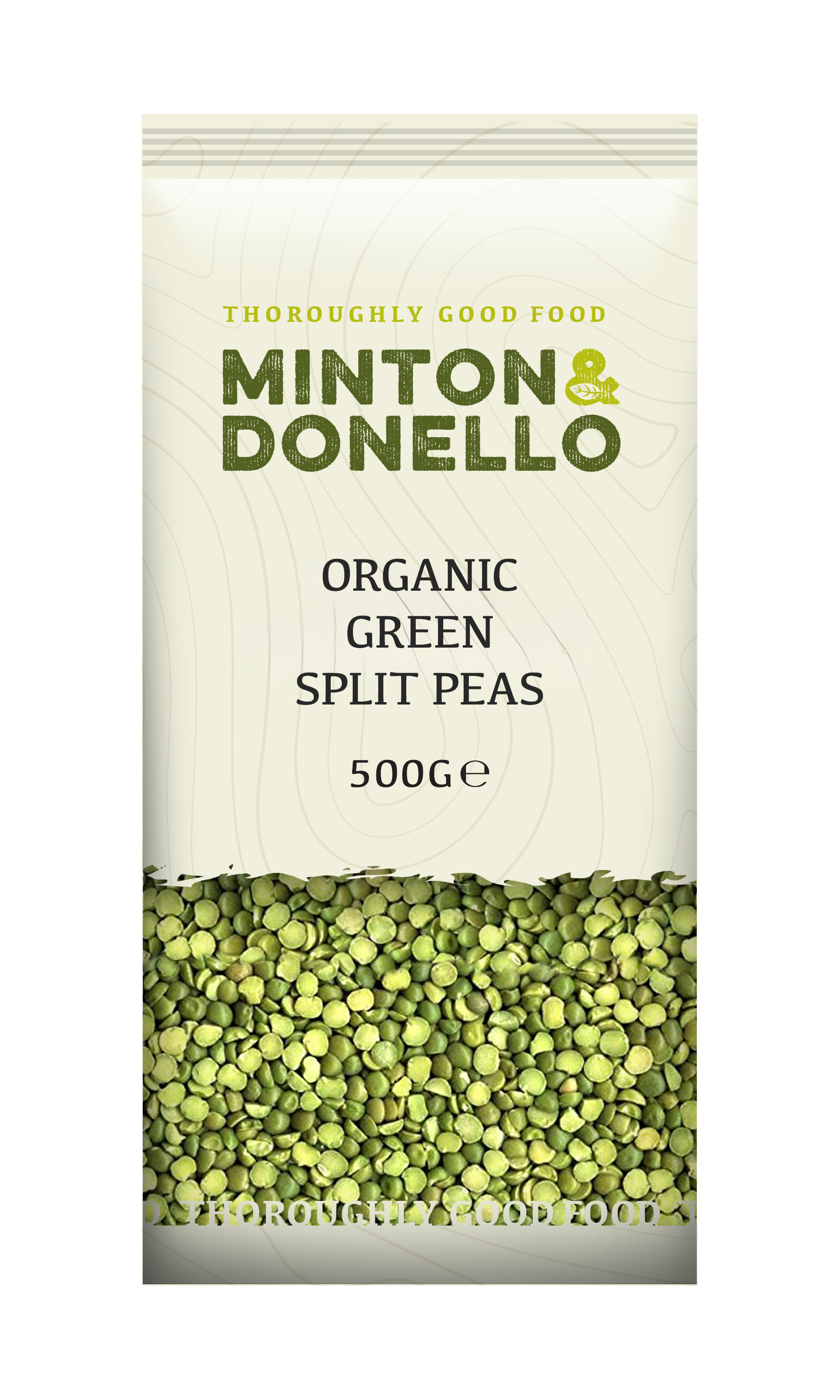 Minton & Donello Organic Green Split Peas 6 x 500g