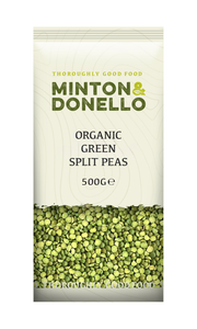 Minton & Donello Organic Green Split Peas 6 x 500g