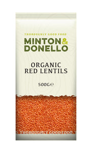 Minton & Donello Organic Red Split Lentils 6 x 500g