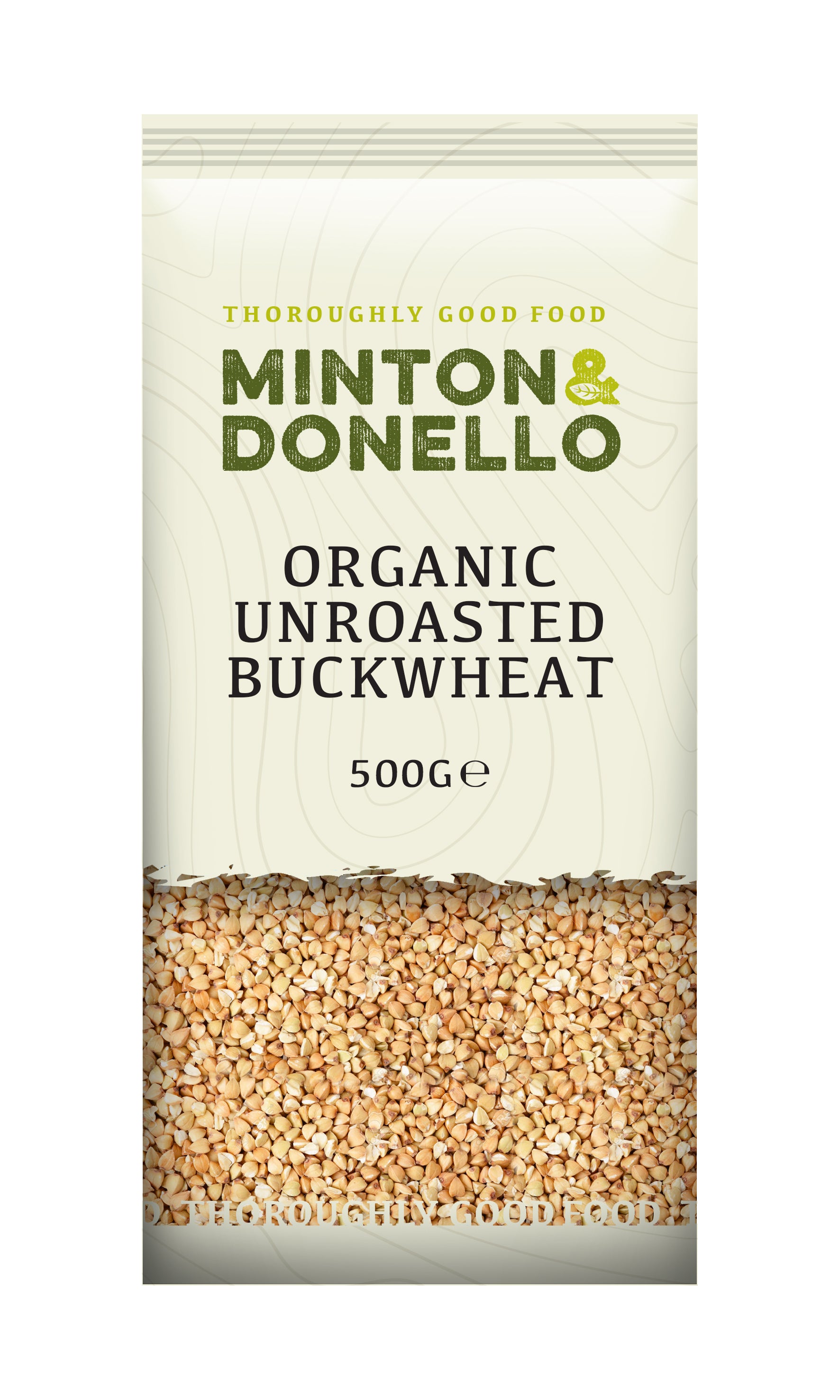 Minton & Donello Organic Buckwheat Hulled & Unroasted 6 x 500g