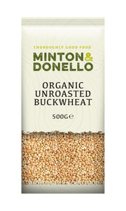 Minton & Donello Organic Buckwheat Hulled & Unroasted 6 x 500g