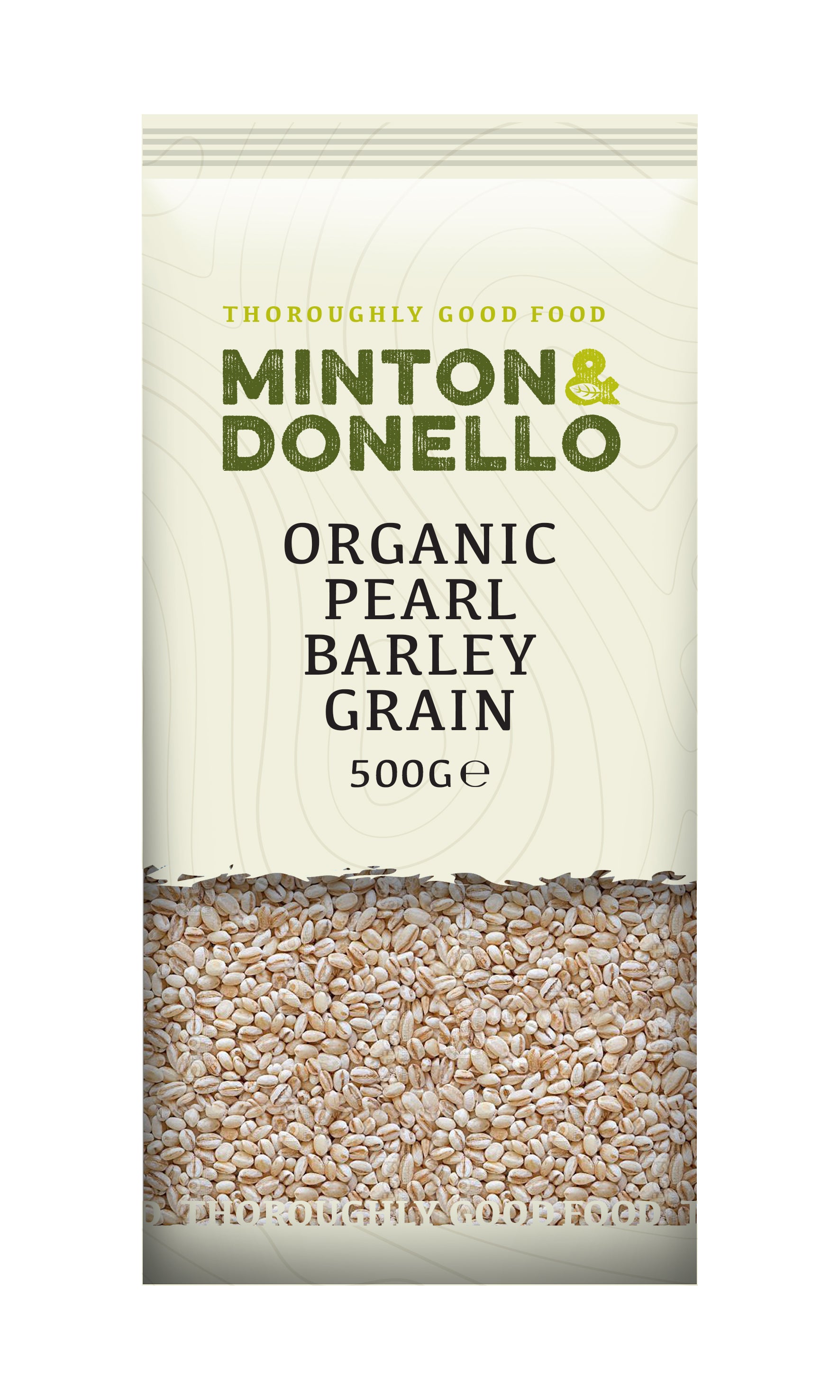 Minton & Donello Organic Pearl Barley Grain 6 x 500g