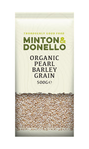 Minton & Donello Organic Pearl Barley Grain 6 x 500g
