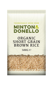 Minton & Donello Organic Short Grain Brown Rice 6 x 500g
