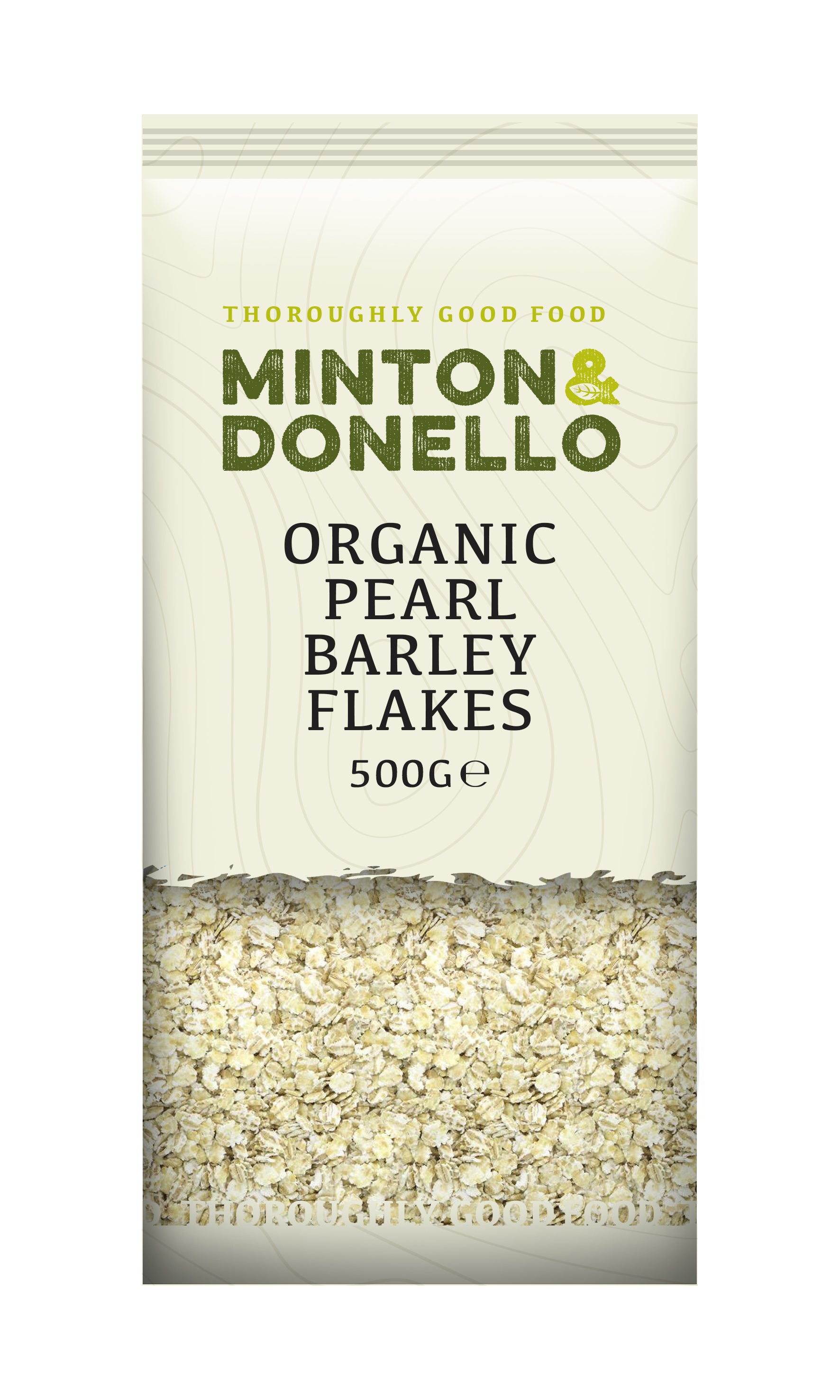 Minton & Donello Organic Pearl Barley Flakes 6 x 500g
