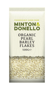 Minton & Donello Organic Pearl Barley Flakes 6 x 500g