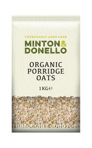 Minton & Donello Organic Porridge Oats 6 x 1Kg