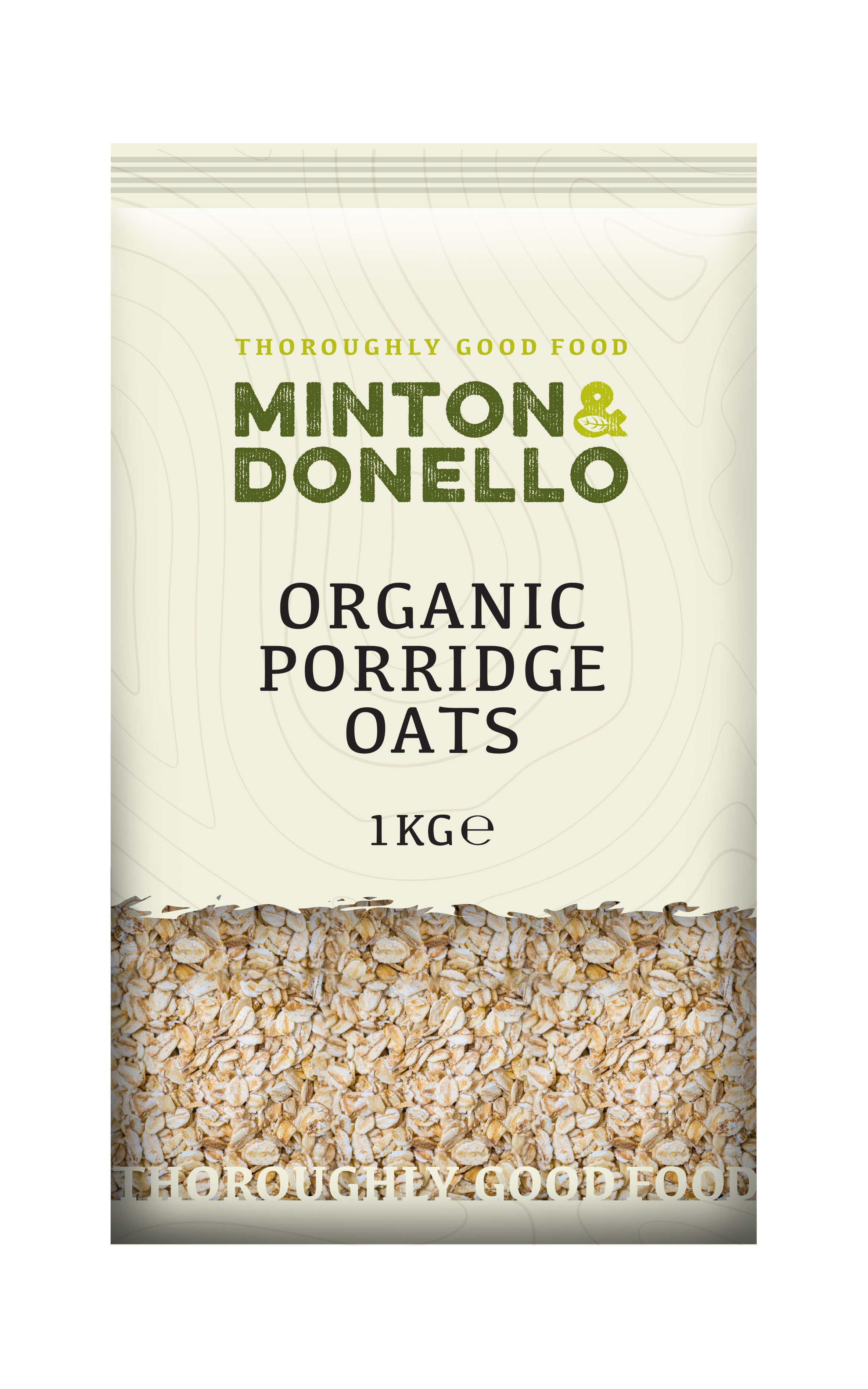 Minton & Donello Organic Porridge Oats 6 x 1Kg