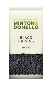 Minton & Donello Black Raisins 6 x 500g