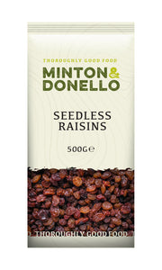 Minton & Donello Seedless Raisins 6 x 500g