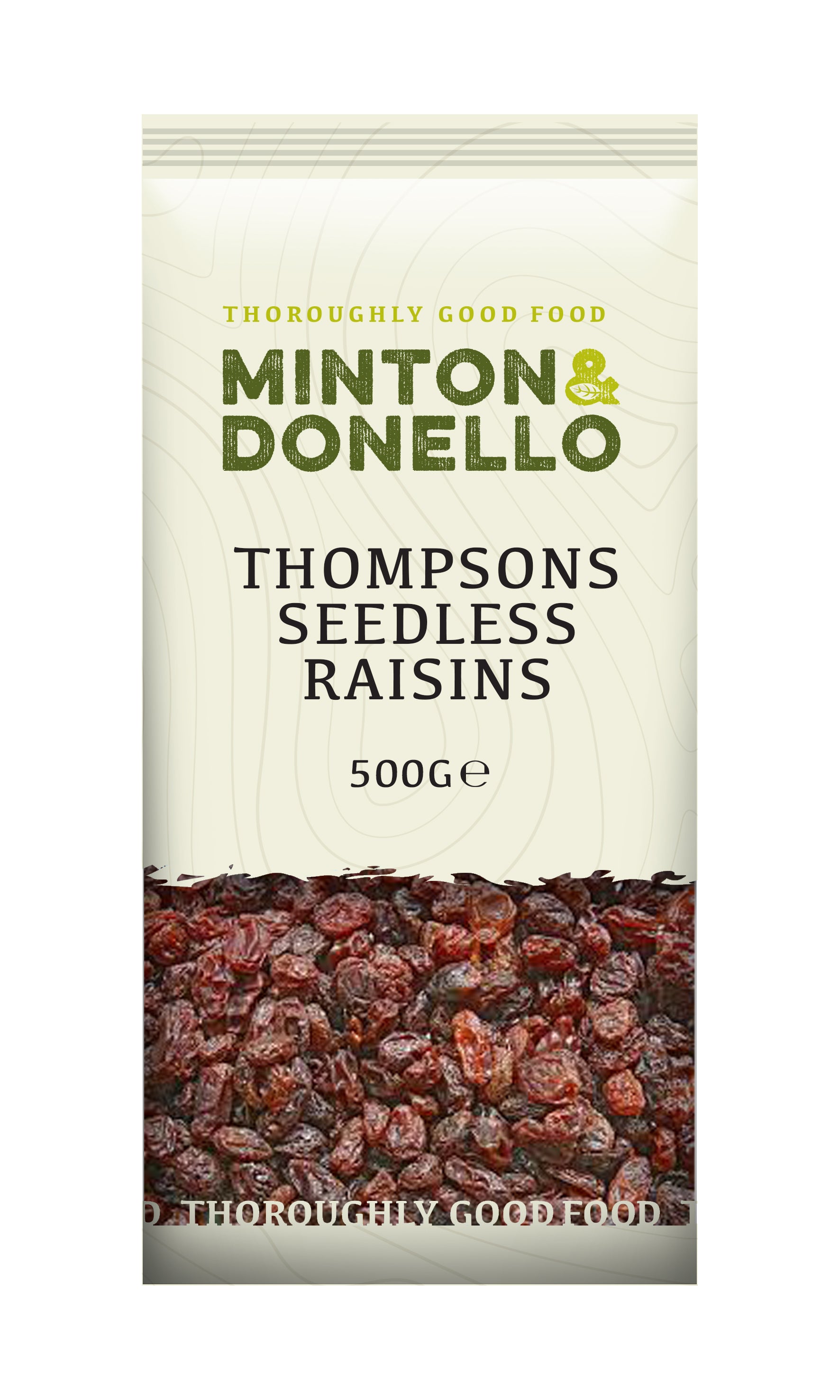 Minton & Donello Thompsons Seedless Raisins 6 x 500g