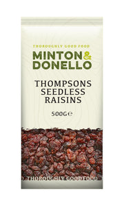 Minton & Donello Thompsons Seedless Raisins 6 x 500g
