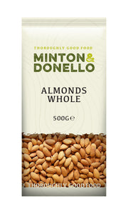 Minton & Donello Whole Almonds 6 x 500g