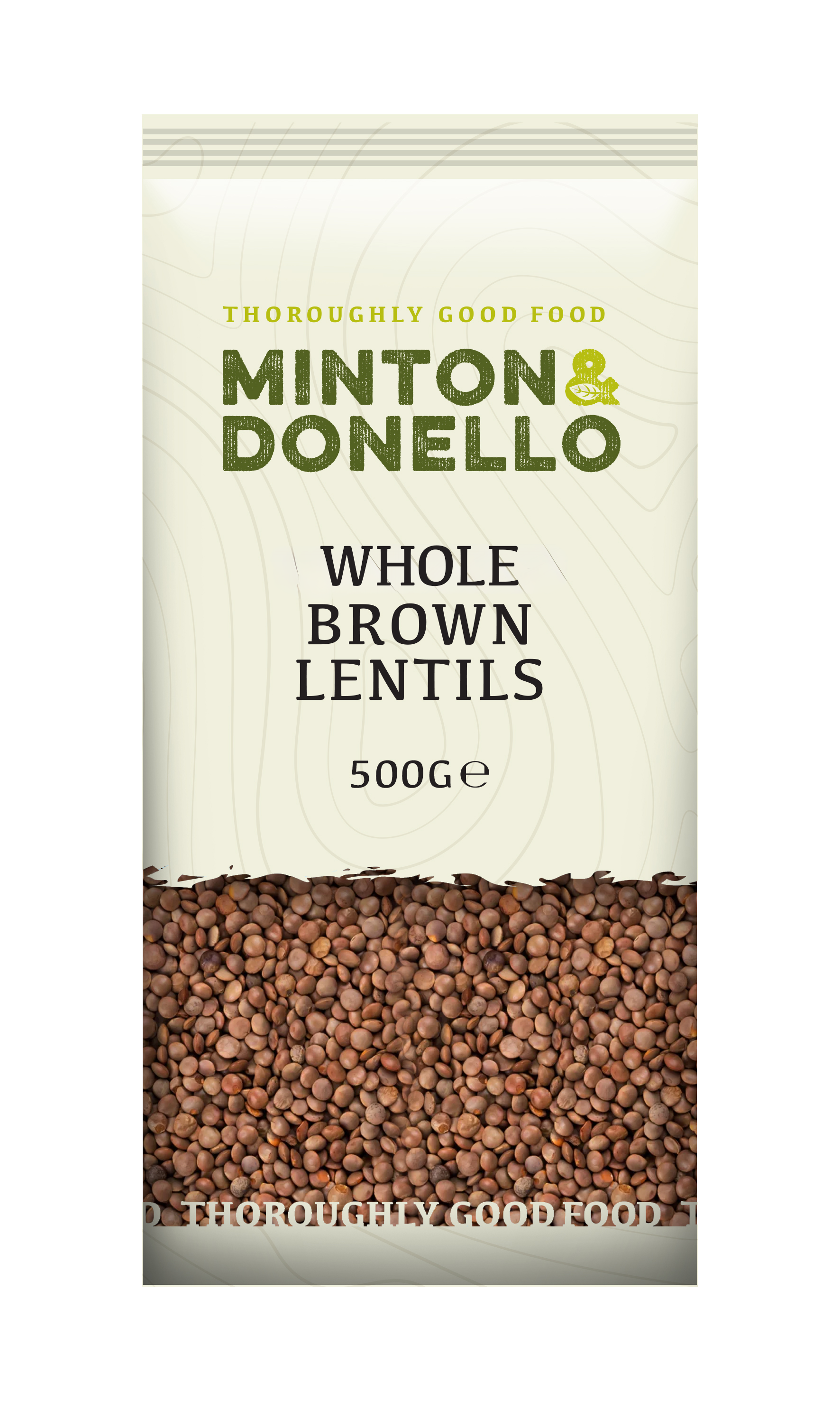 Minton & Donello Whole Brown Lentils 6 x 500g