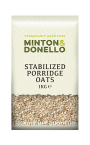 Minton & Donello Stabilised Porridge Oats 6 x 1Kg