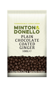 Minton & Donello Plain Chocolate Coated Ginger 6 x 100g