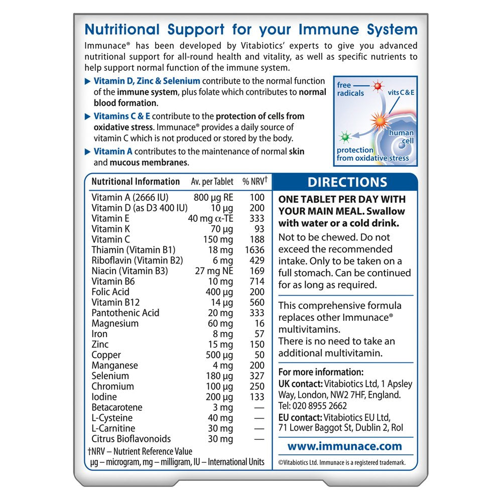 Vitabiotics Immunace 30 Tablets