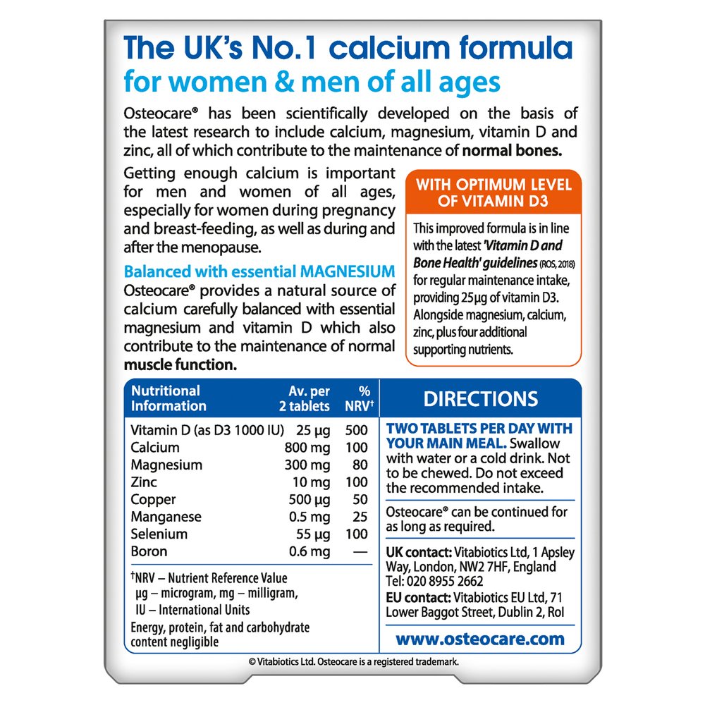 Vitabiotics Osteocare Original 90 Tablets