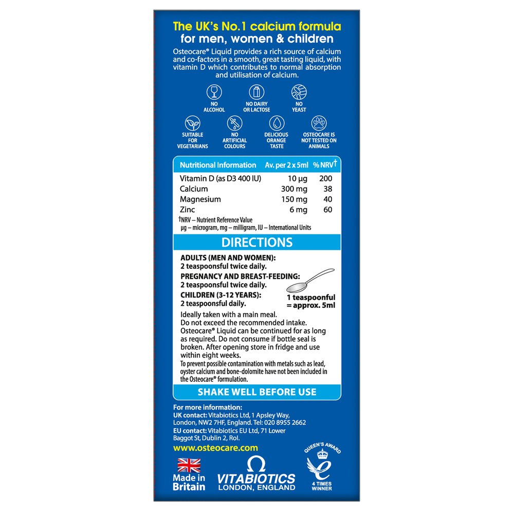 Vitabiotics Osteocare Liquid 500ml