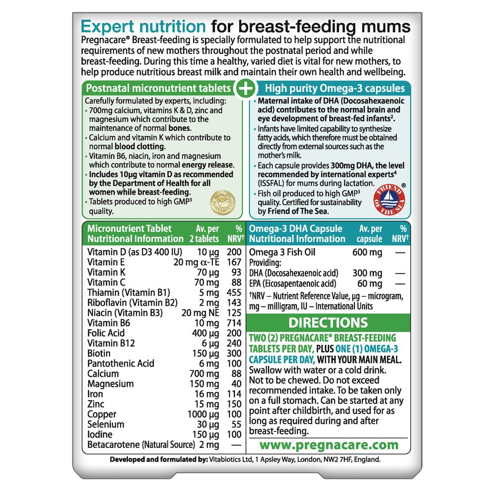 Vitabiotics Pregnacare Breastfeeding 84 Tablets