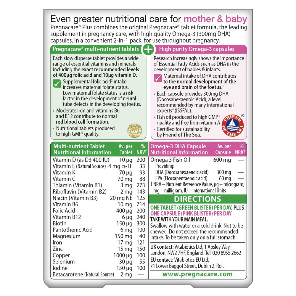 Vitabiotics Pregnacare Plus 56 Tablets