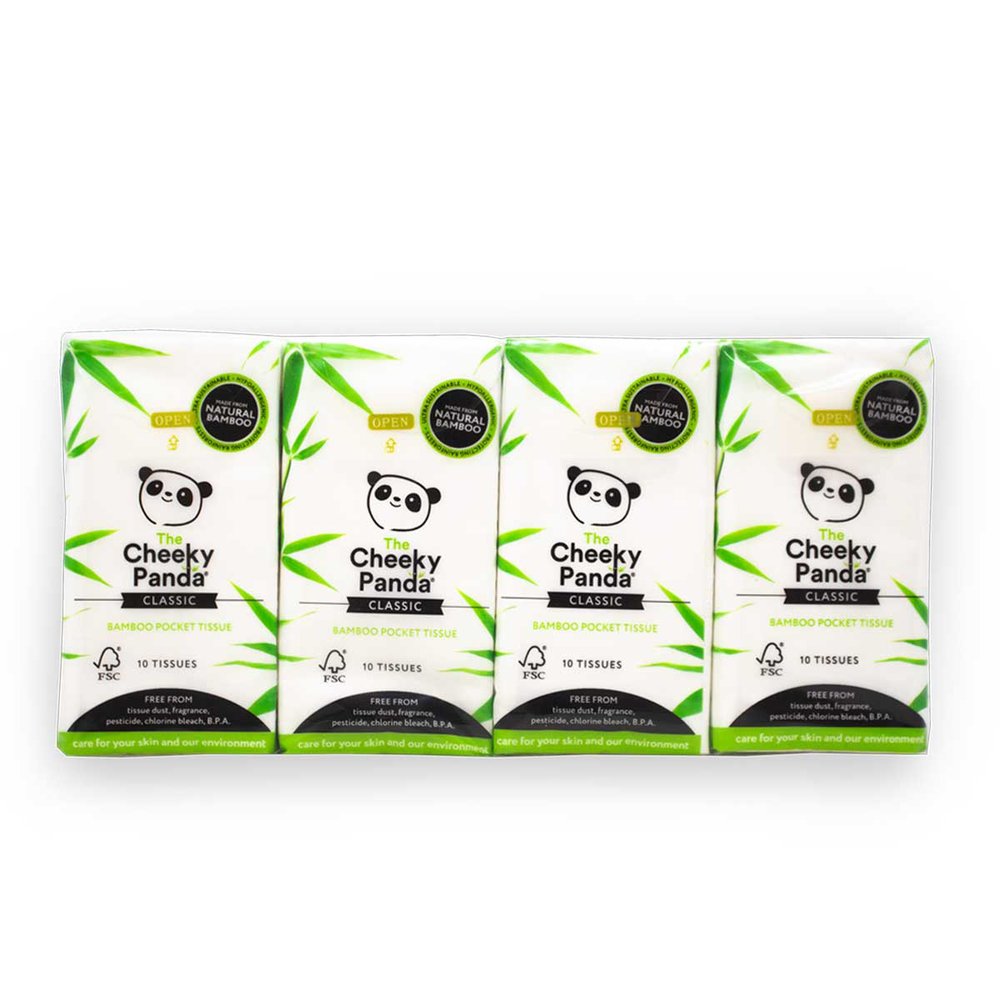 The Cheeky Panda Classic Pocket Tissue 8 Rolls