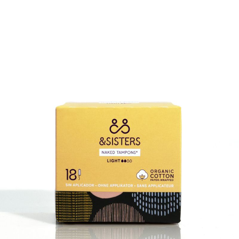 &Sisters Light Non-Applicator Tampons 18 Pieces