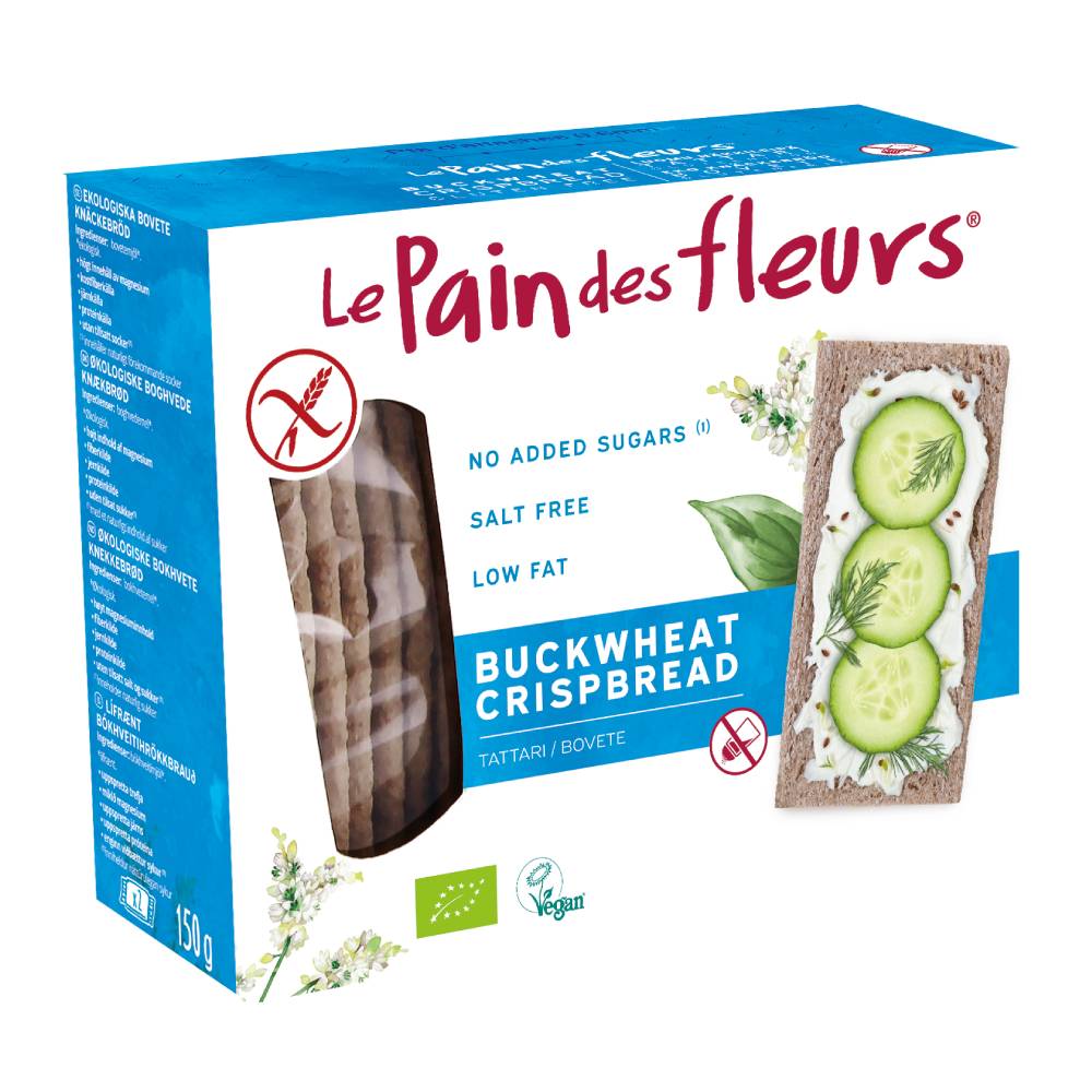 Le Pain Des Fleurs Organic Gluten Free Buckwheat No Sugar Crispbread 6 x 150g