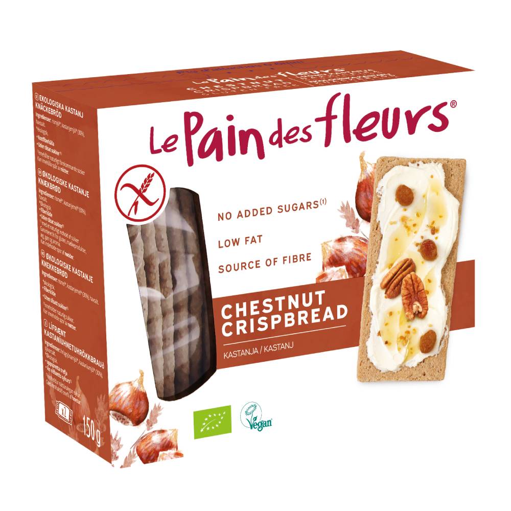 Le Pain Des Fleurs Organic Chestnut Flour Gluten Free Crispbread 6 x 150g