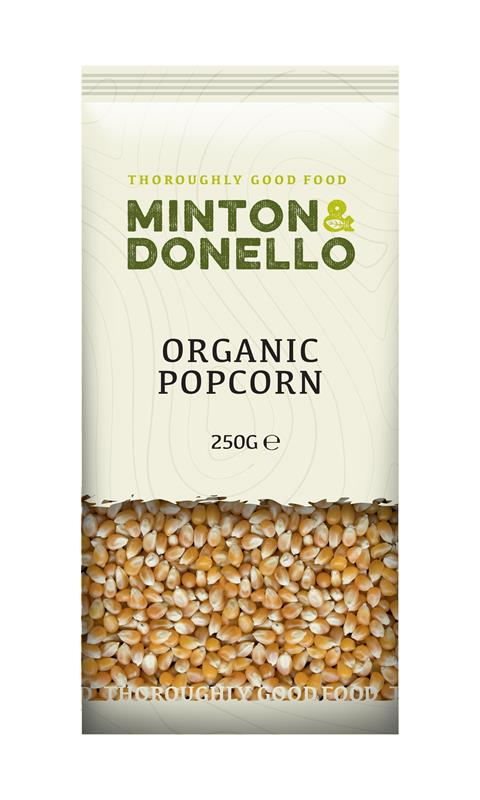 Minton & Donello Organic Popping Corn 6 x 250g