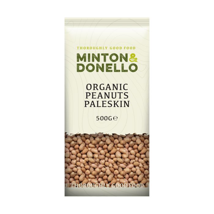 Minton & Donello Organic Paleskin Peanuts 6 x 500g