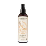 afrocenchix Sheen ultra hydrating hair spray bottle on a white background