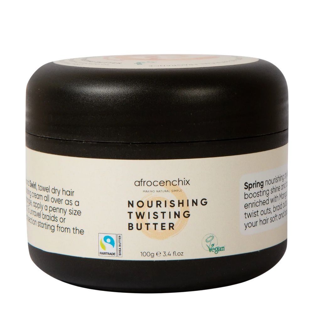 Jar of afrocentchix Nourishing Twisting Butter on a white background