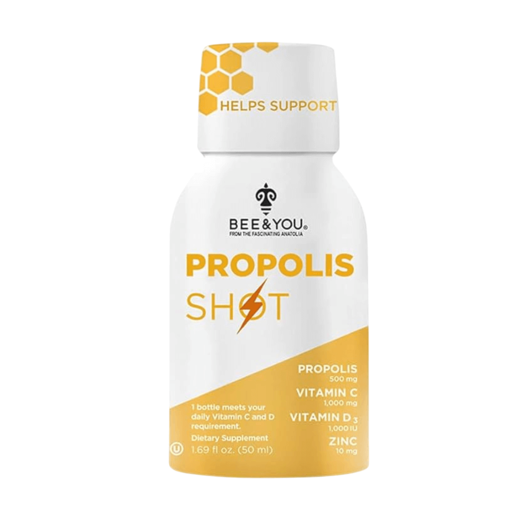 Bee & You Propolis Shot bottle on a white background