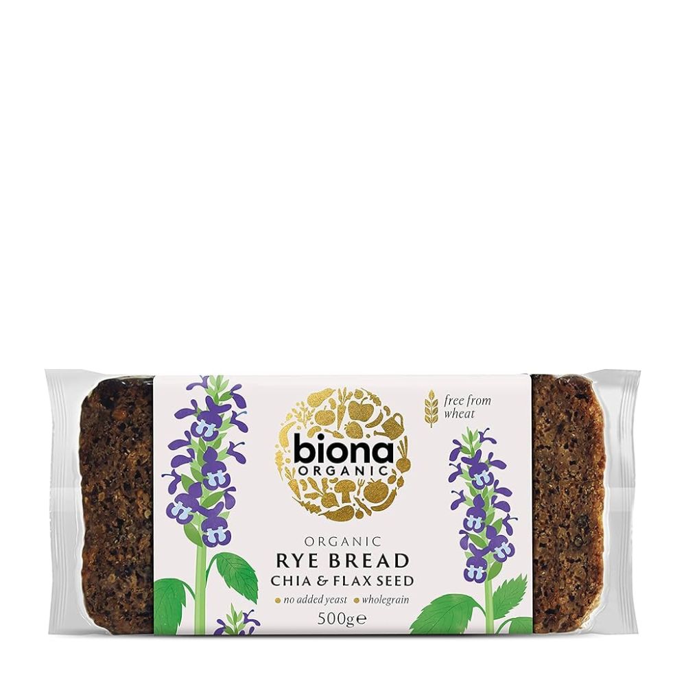 Biona Organic Rye Bread Chia & Flax 500g
