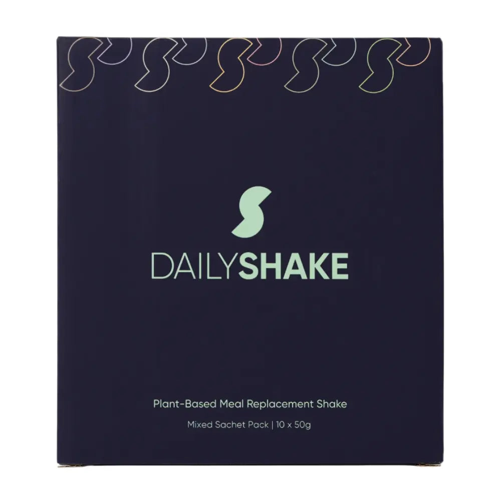 Box of Daily Shake plant-based meal replacement shake on a white background