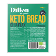 Dillon Organic Keto Bread Chia Flax package with green background