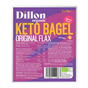 Dillon Organic Keto Bagel Original Flax package with purple and pink design