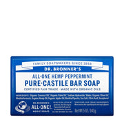 Dr. Bronner's Pure-Castile Bar Soap in Peppermint flavor on a white background