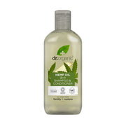 Dr. Organic hemp oil shampoo and conditioner bottle on a white background