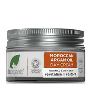 Jar of Moroccan Argan Oil Day Cream with visible branding on a white background