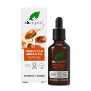 Dr. Organic Moroccan Argan Oil bottle and packaging on a white background
