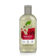 Dr. Organic Rose Otto Shampoo bottle on a white background