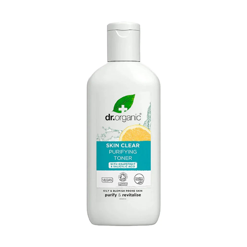 Dr. Organic Skin Clear Purifying Toner bottle on a white background