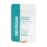 Dr. Vegan Curcumin & Turmeric supplement packaging on a white background