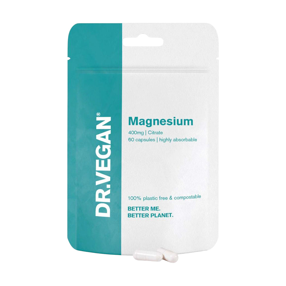 Dr. Vegan magnesium supplement packaging on a white background