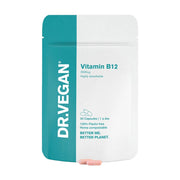 Dr. Vegan Vitamin B12 supplement packaging on a white background